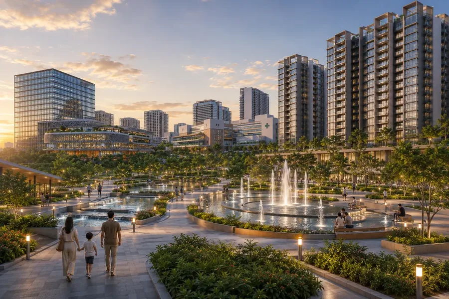 Woodlands Healing Garden beside Wynwood Grand EC — artist’s impression, illustrative only