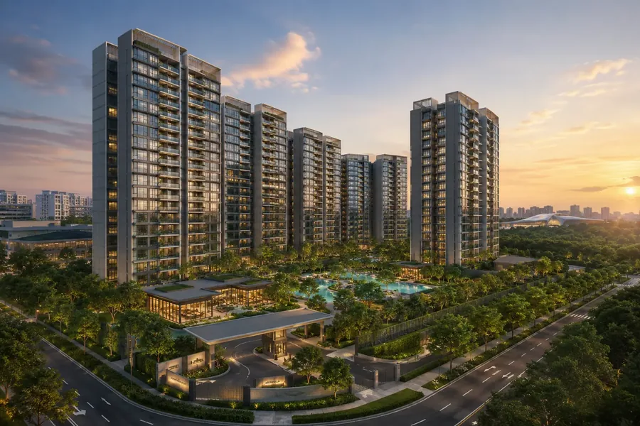 Wynwood Grand EC beside the park connector — artist’s impression, illustrative only